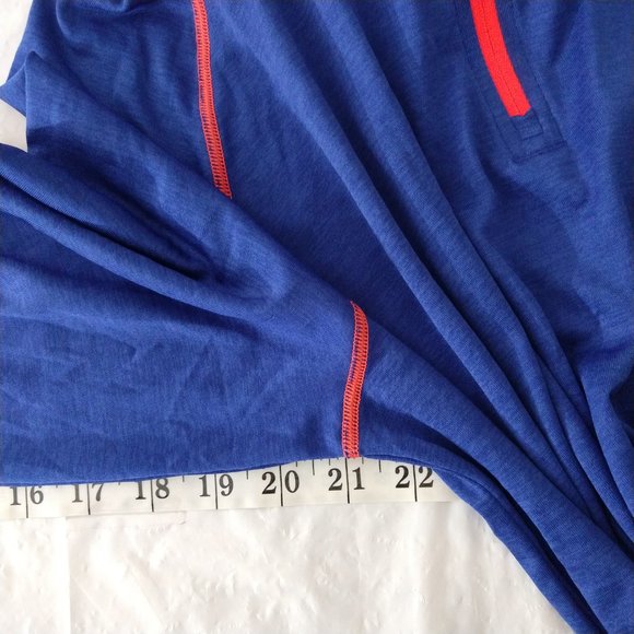 Under Armour Heat Gear Men's Tech 1/4 Zip Loose Fit Workout Shirt Blue Sz M - Picture 8 of 10